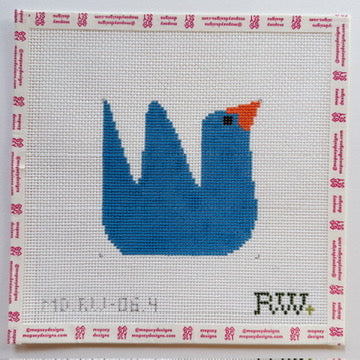 Rachel Westhead Designs: Single Multi Coloured Birds - Blue