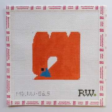 Rachel Westhead Designs: Single Multi Coloured Birds - Orange
