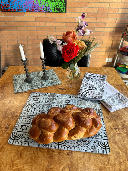 Chazak Shabbat Candle Drip Tray Board
