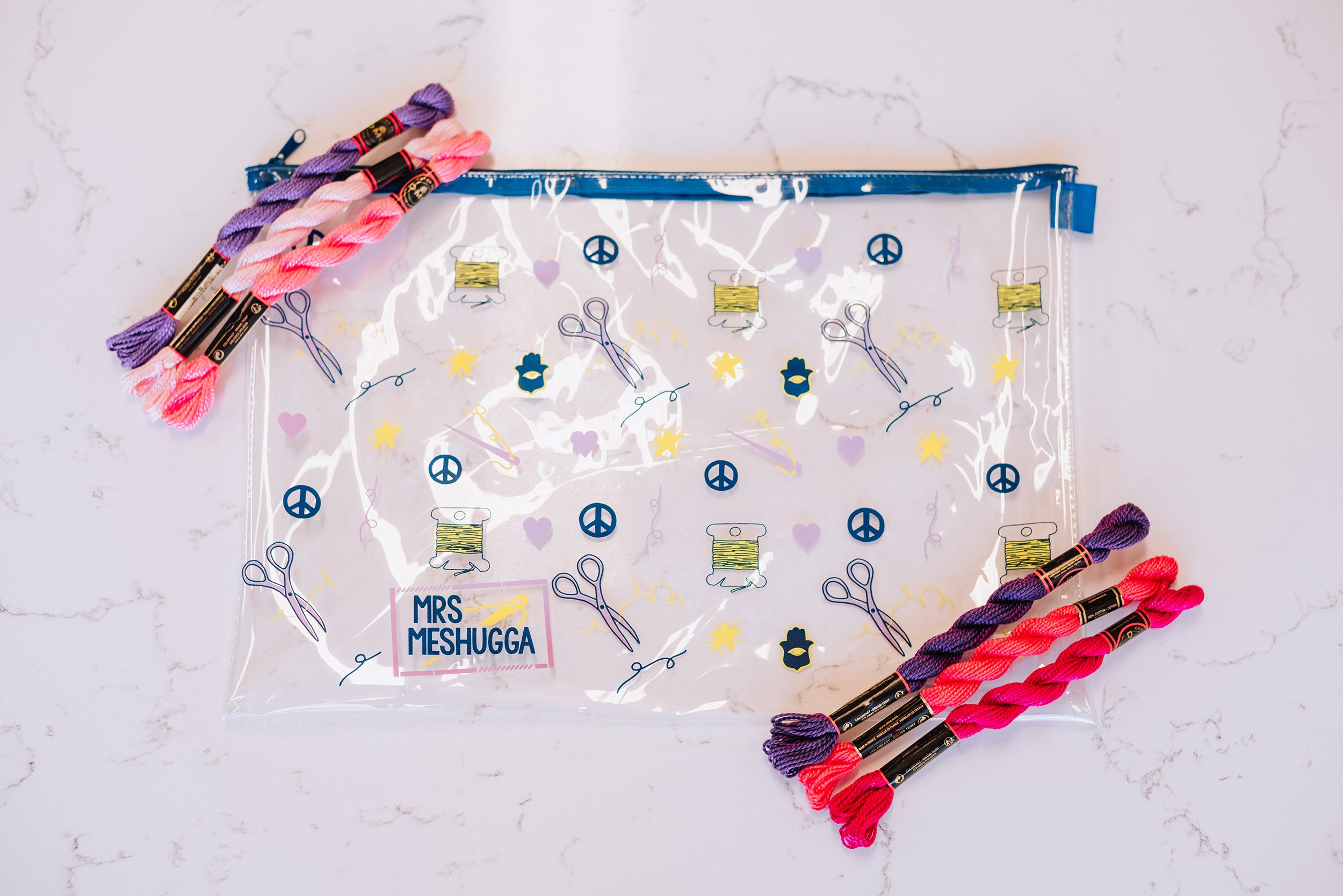 Mrs. Meshugga Clear Project Bag