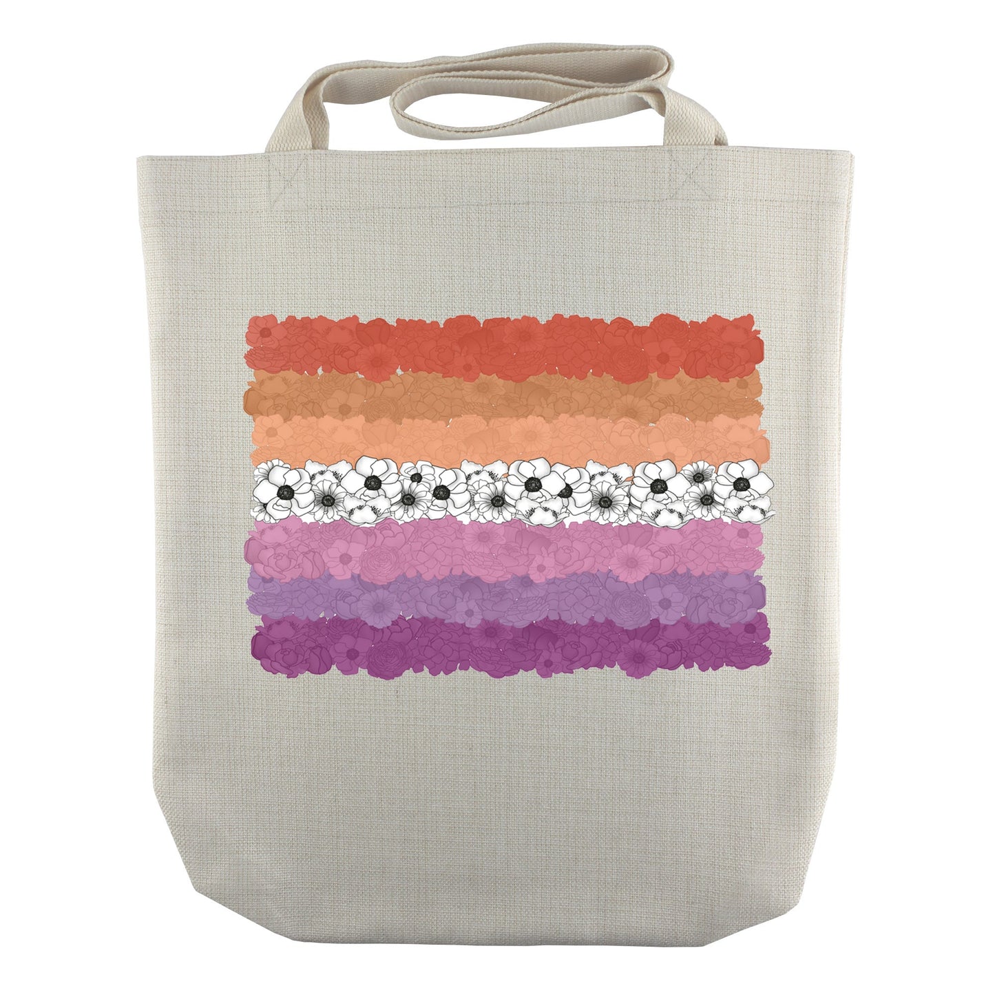 Floral Pride Collection - Lesbian Flag Tote