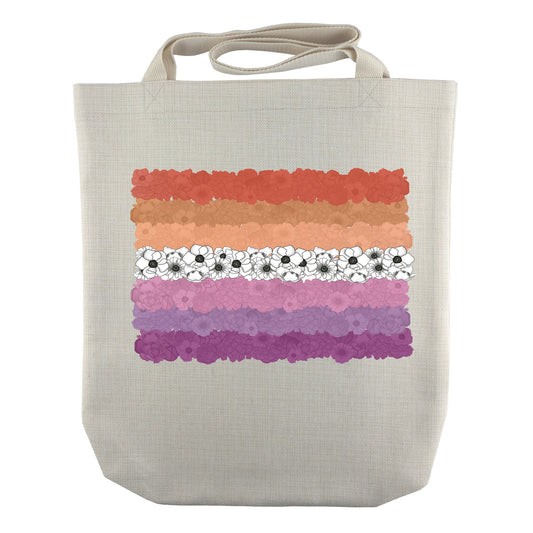 Floral Pride Collection - Lesbian Flag Tote | Accessories