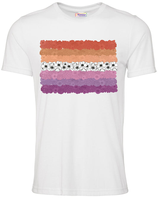 Floral Pride Collection - Lesbian Flag Unisex T-shirt | Adults
