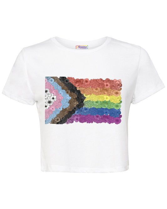 Floral Pride Collection - LGBTQ Flag Crop | Adults