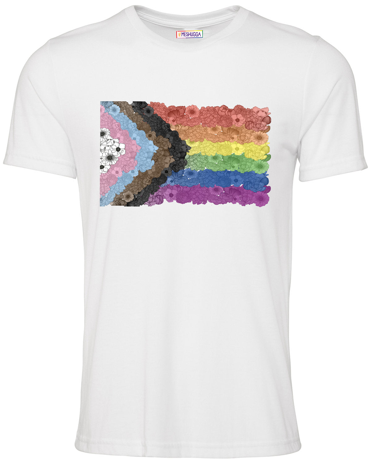 Floral Pride Collection - LGBTQ Flag Unisex T-Shirt