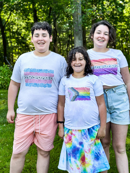 Floral Pride Collection - Lesbian Flag Unisex T-shirt