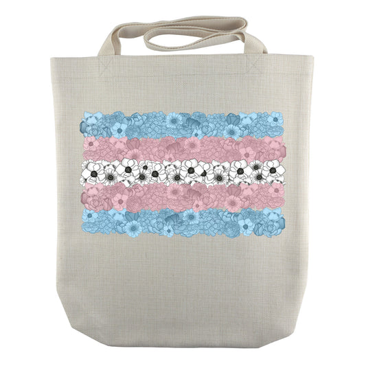 Floral Pride Collection - Trans Flag Tote | Accessories