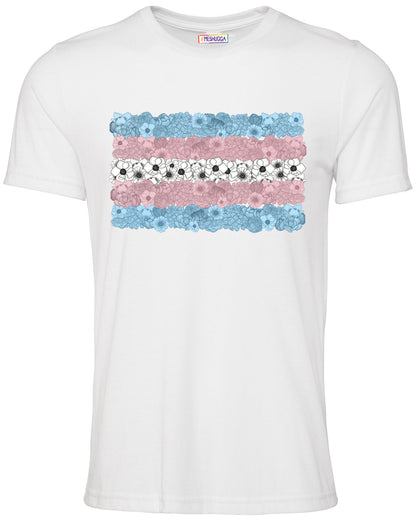 Floral Pride Collection - Trans Flag Unisex T-shirt