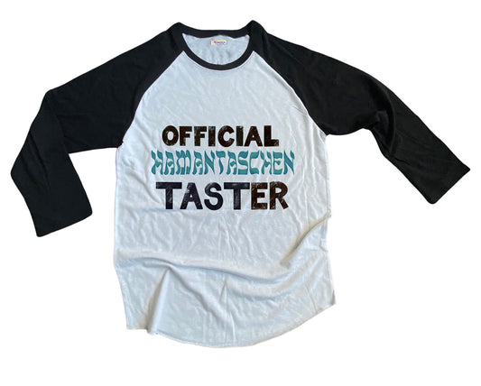 Official Hamantaschen Taster Baseball Shirt - Youth | Jewish Food