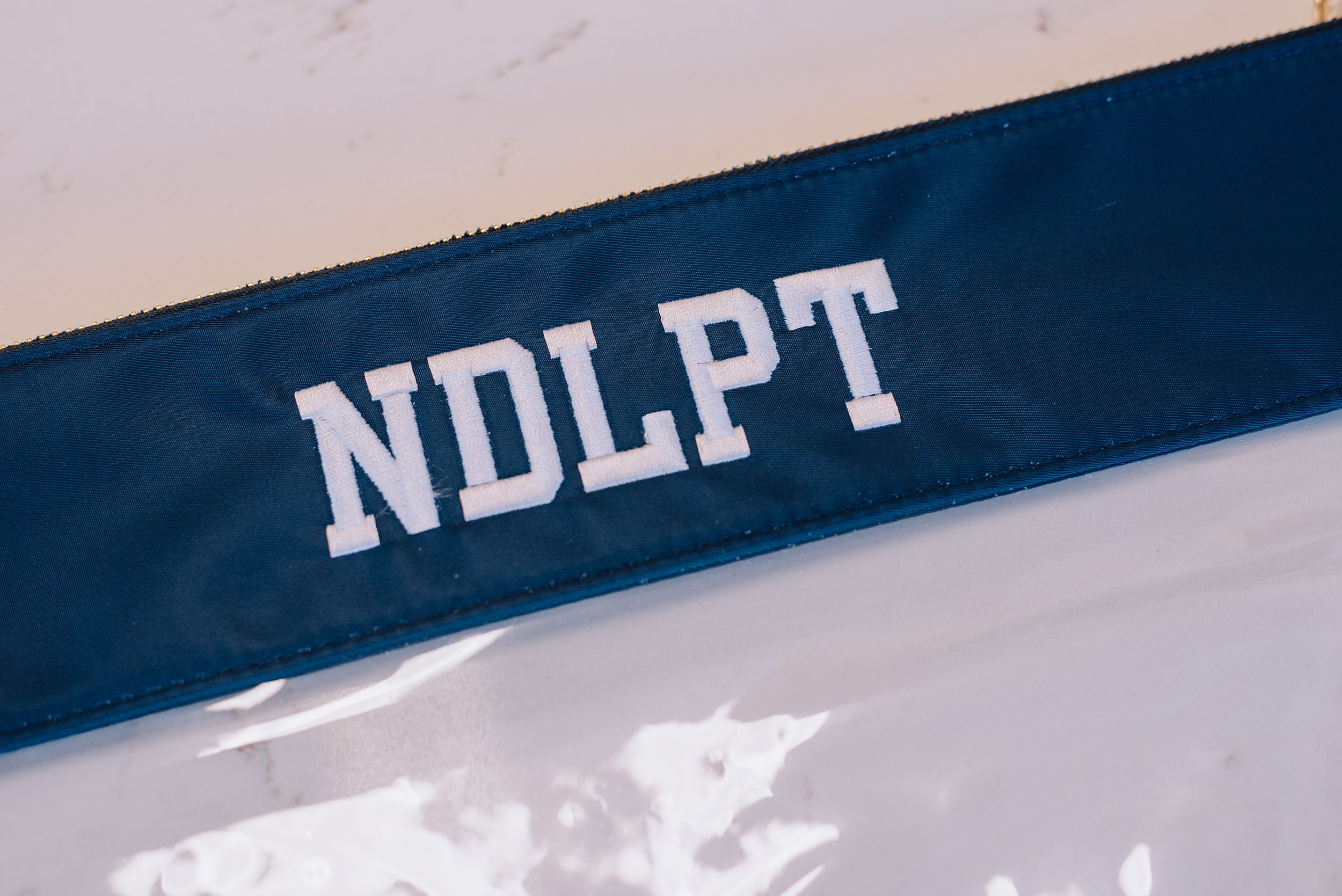 Oversized Navy/Clear Project Bag