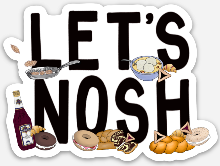 Let's Nosh Sticker