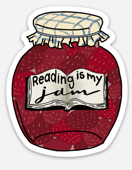 Reading Is My Jam Sticker | Stickers & Paper