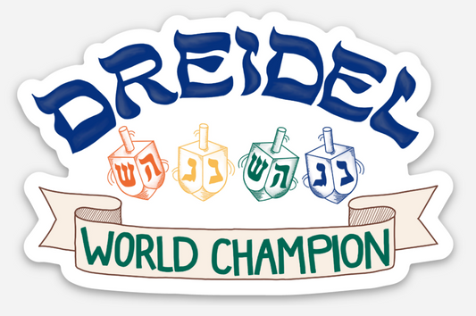 Dreidel World Champion Sticker | Stickers & Paper