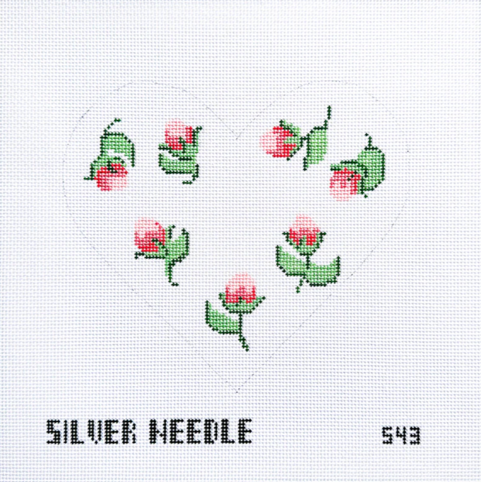 Rosebud Heart Pillow