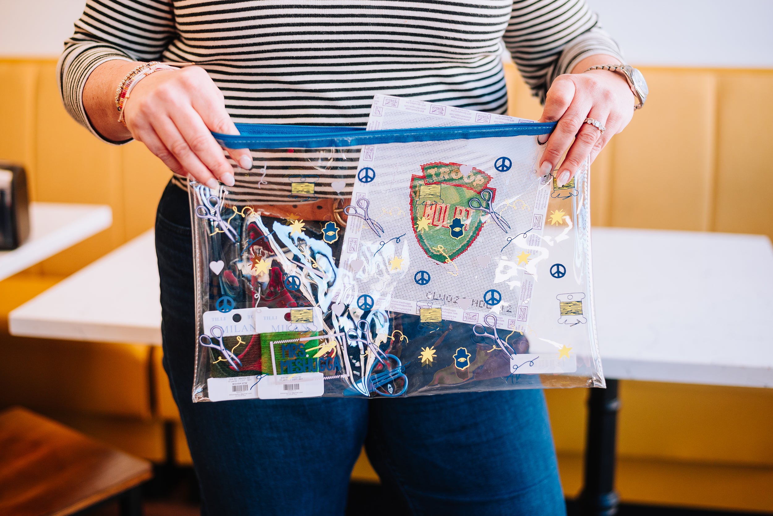 Mrs. Meshugga Clear Project Bag