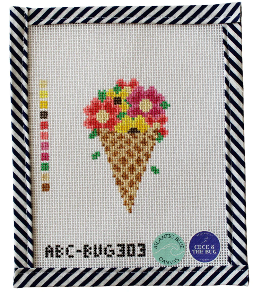 Floral Ice Cream Cone