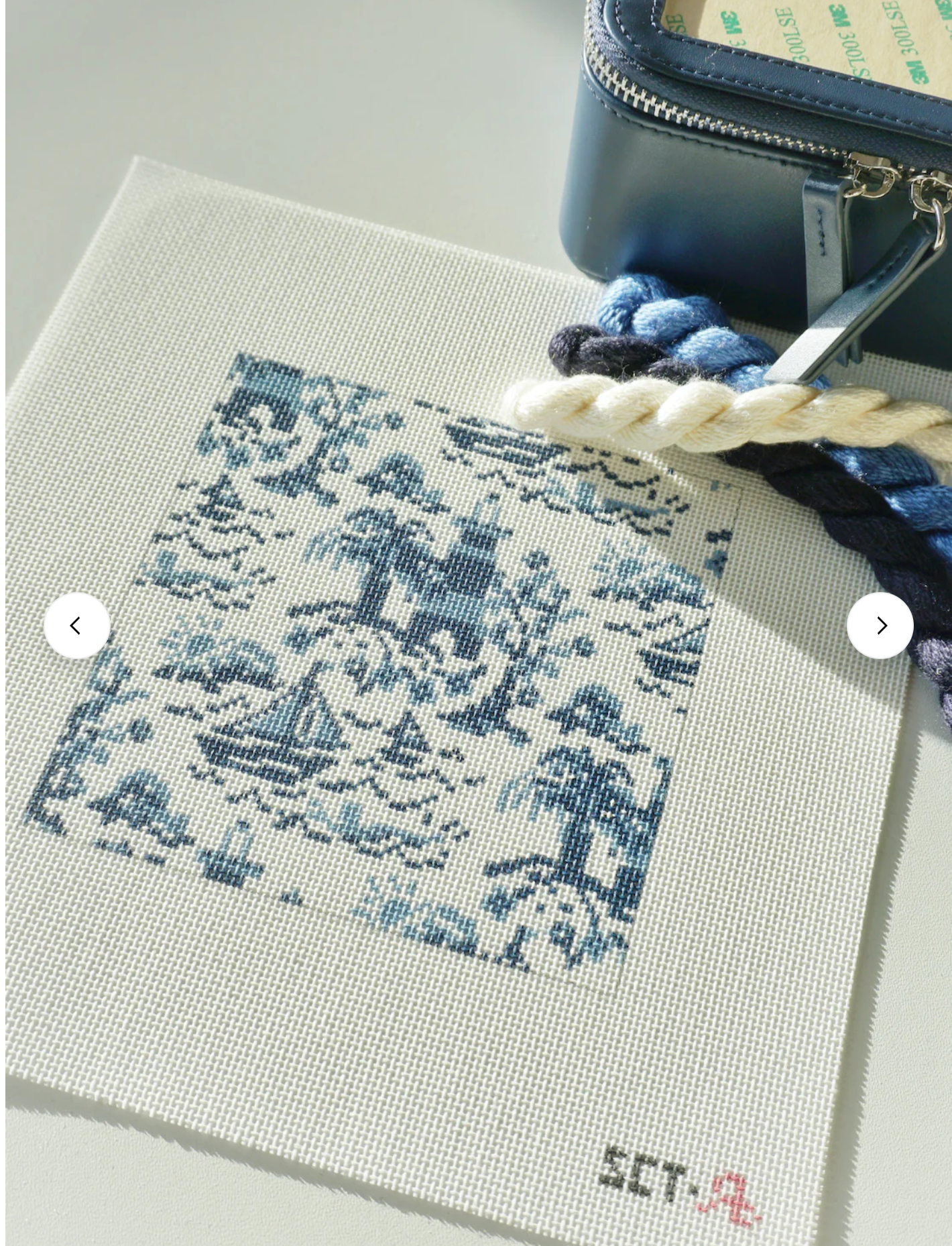 SCT & RBD Summer Mini Toile Square (Blue)