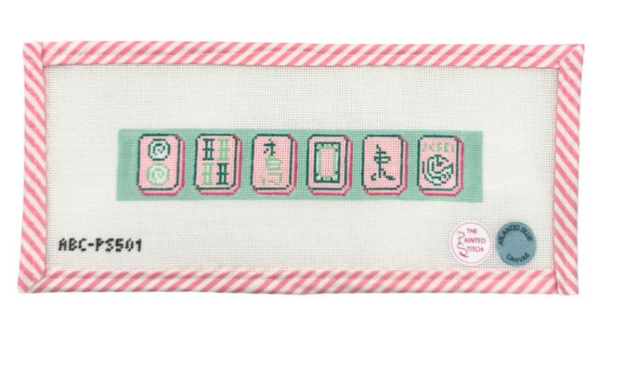 Mahjong Tiles - Key Fob Pink