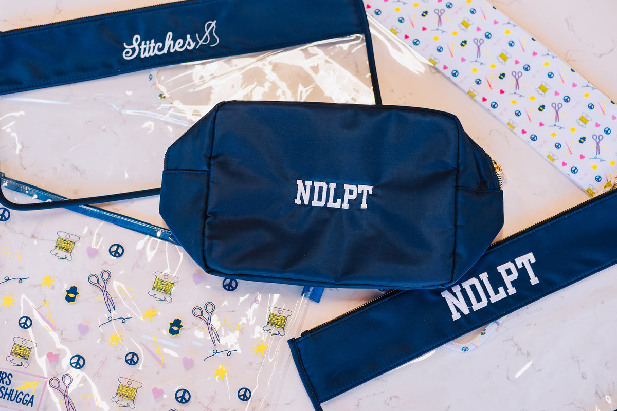Solid Navy Project Pouch – MrsMeshugga