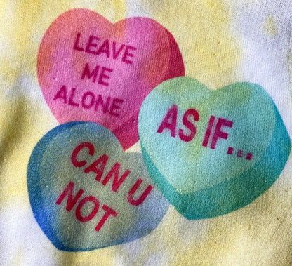 Anti Valentine's Day Tie Dye Sweatshirt - Youth