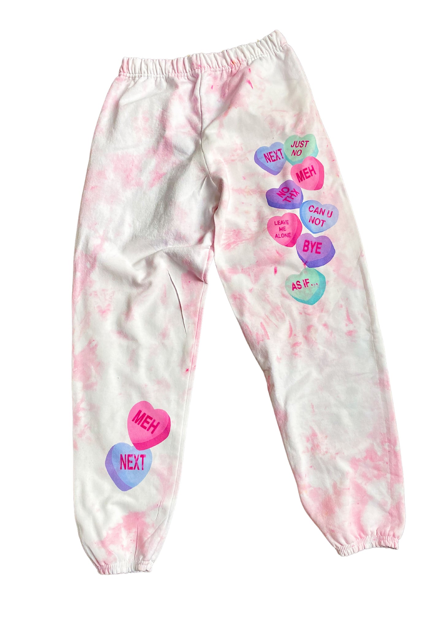 Anti Valentine's Day Tie Dye Sweatpants- Adult