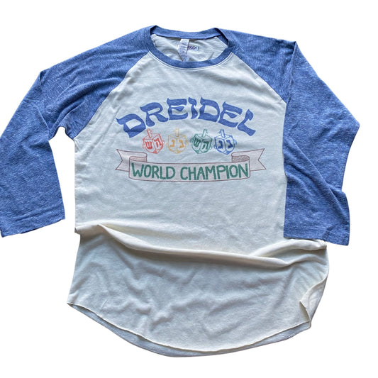 Dreidel Champ Baseball Shirt - Adult | Hanukkah Shirts