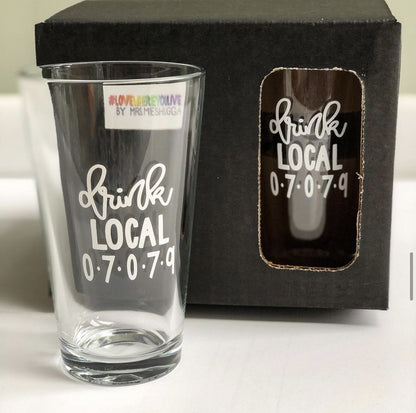 Drink Local Set of Four Pint Glasses