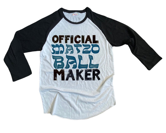 Official Matzo Ball Maker Baseball Shirt - Adult | Passover