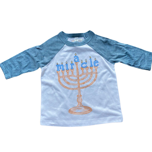 Miracle Baseball Shirt - Youth | Hanukkah Shirts