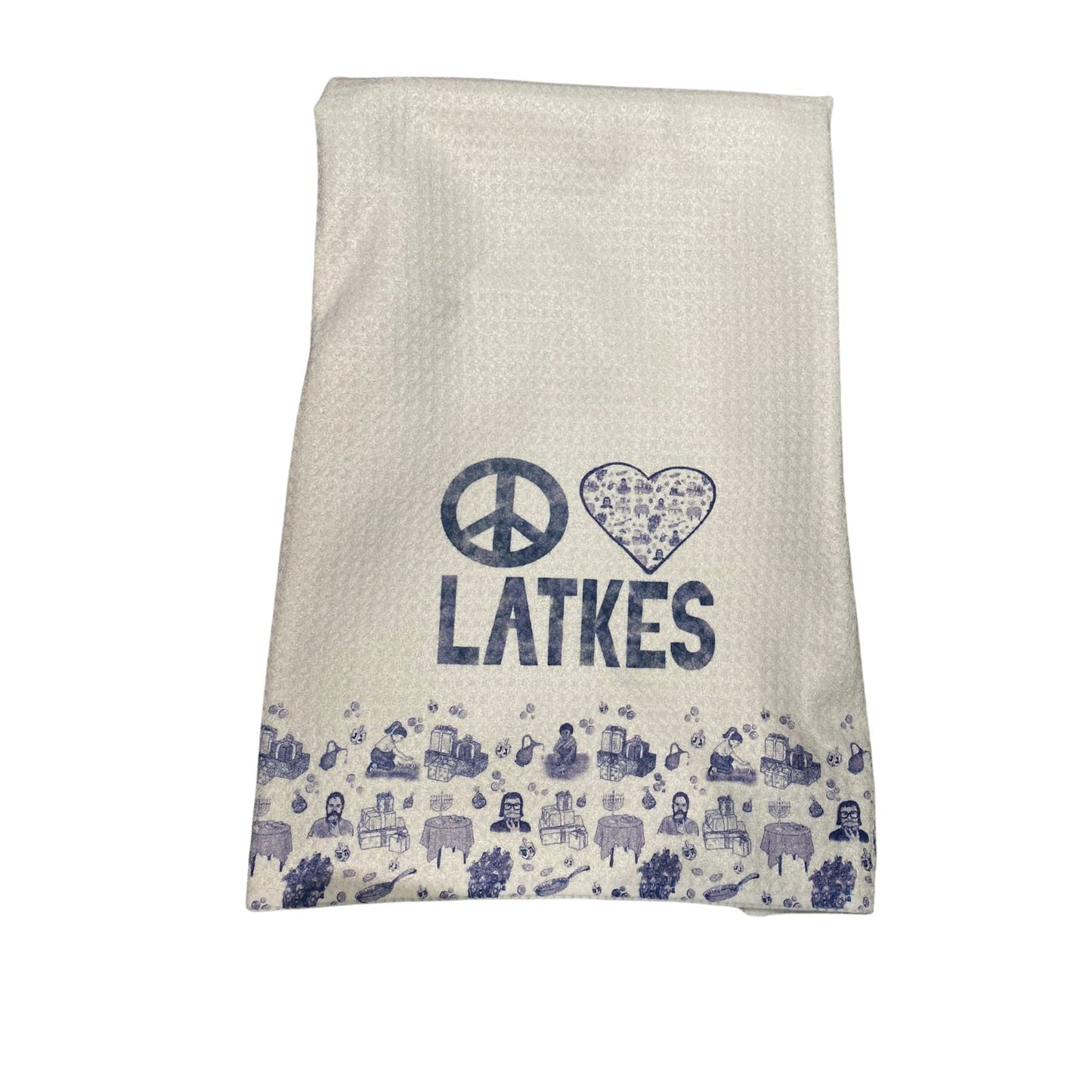 Peace Love Latkes Hand Towel