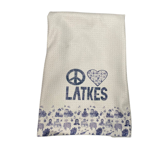 Peace Love Latkes Hand Towel | Hanukkah 2023 Ad Set