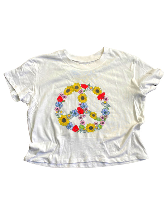 Peace Now & Forever Women's Crop T-Shirt | Meshugga Originals