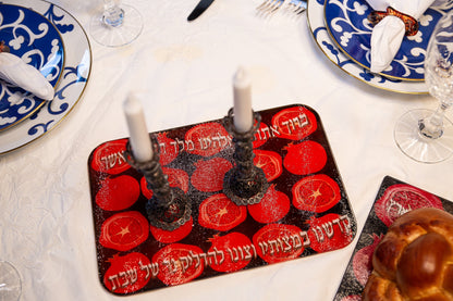 Pomegranate Shabbat Candle Drip Tray